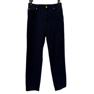 LRL Lauren Jeans Co. Classic Straight Navy Stretch Denim Jeans 8 Quiet Luxury